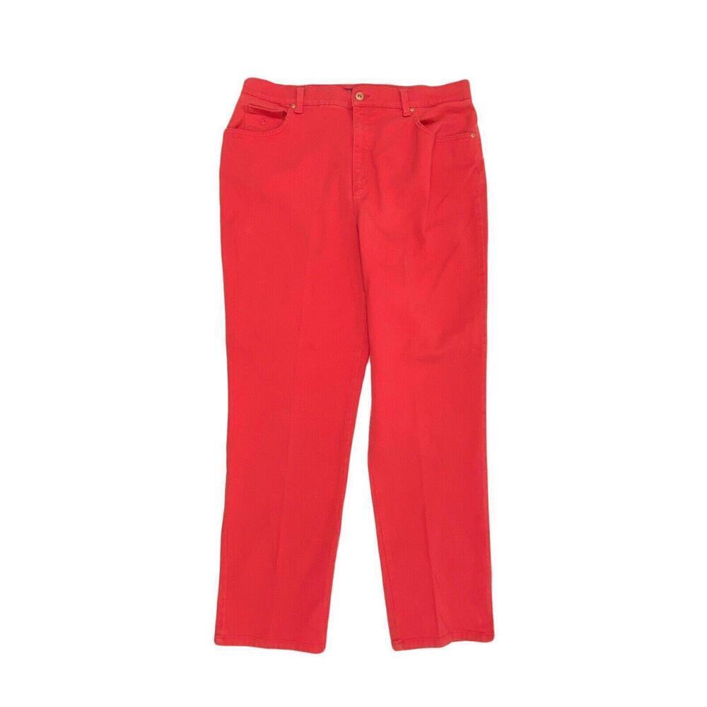 Gloria Vanderbilt Amanda Straight Leg Women's size 16 Medium Pink Denim Jeans